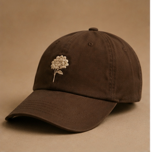 ZUHRA Cap - Espresso Brown Hydrangea