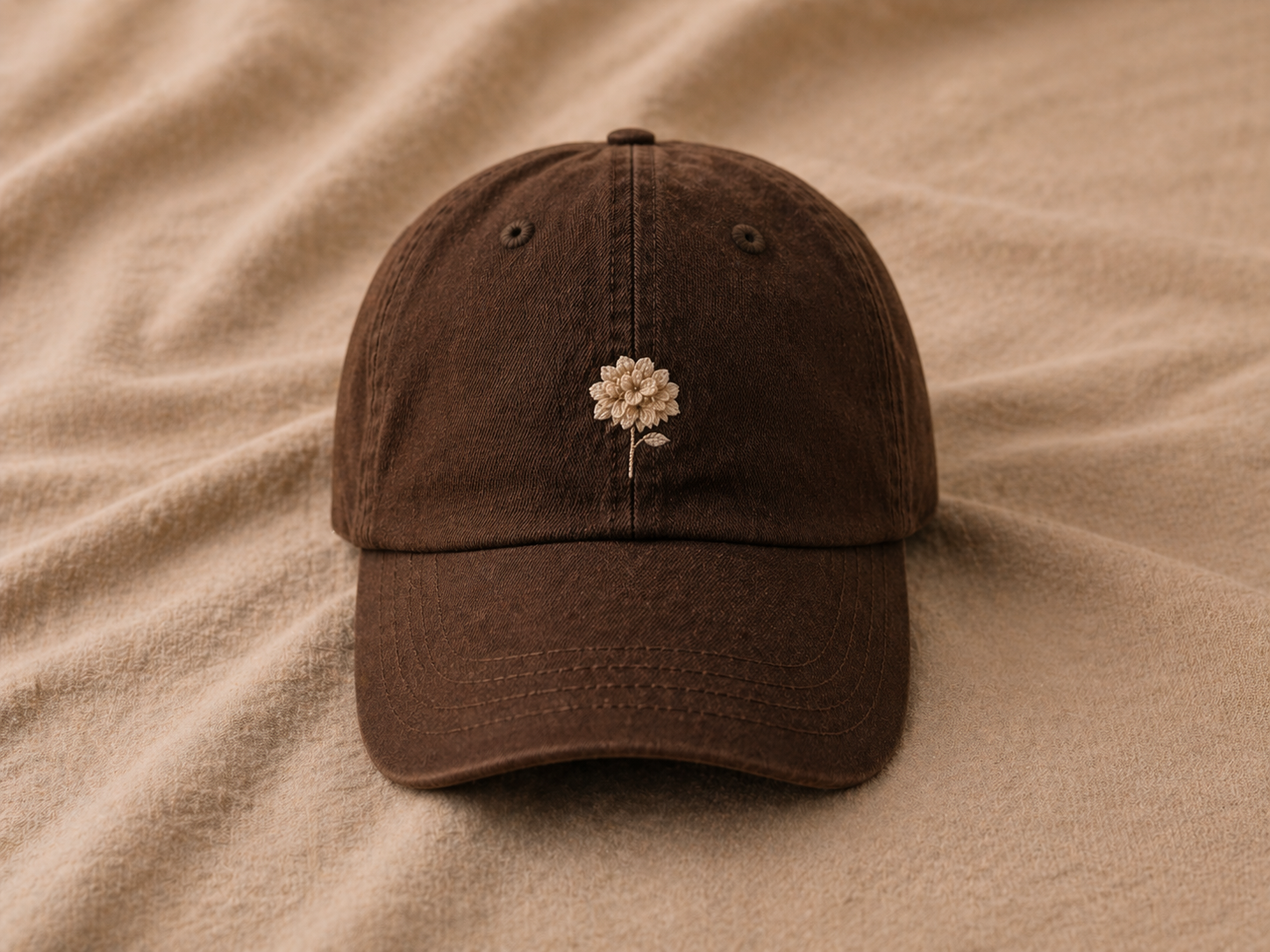 ZUHRA - Cap Espresso Brown Hydrangea