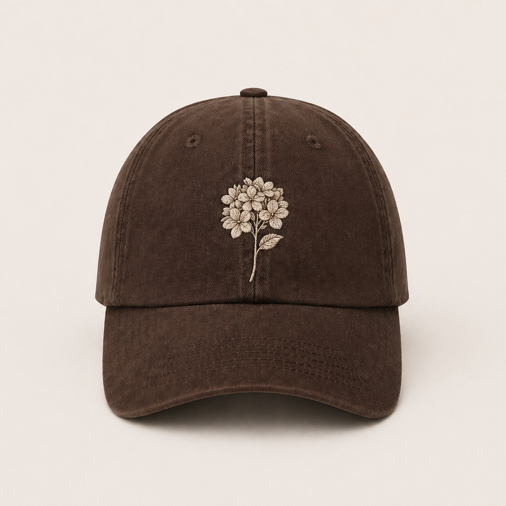 ZUHRA - Cap Espresso Brown Hydrangea